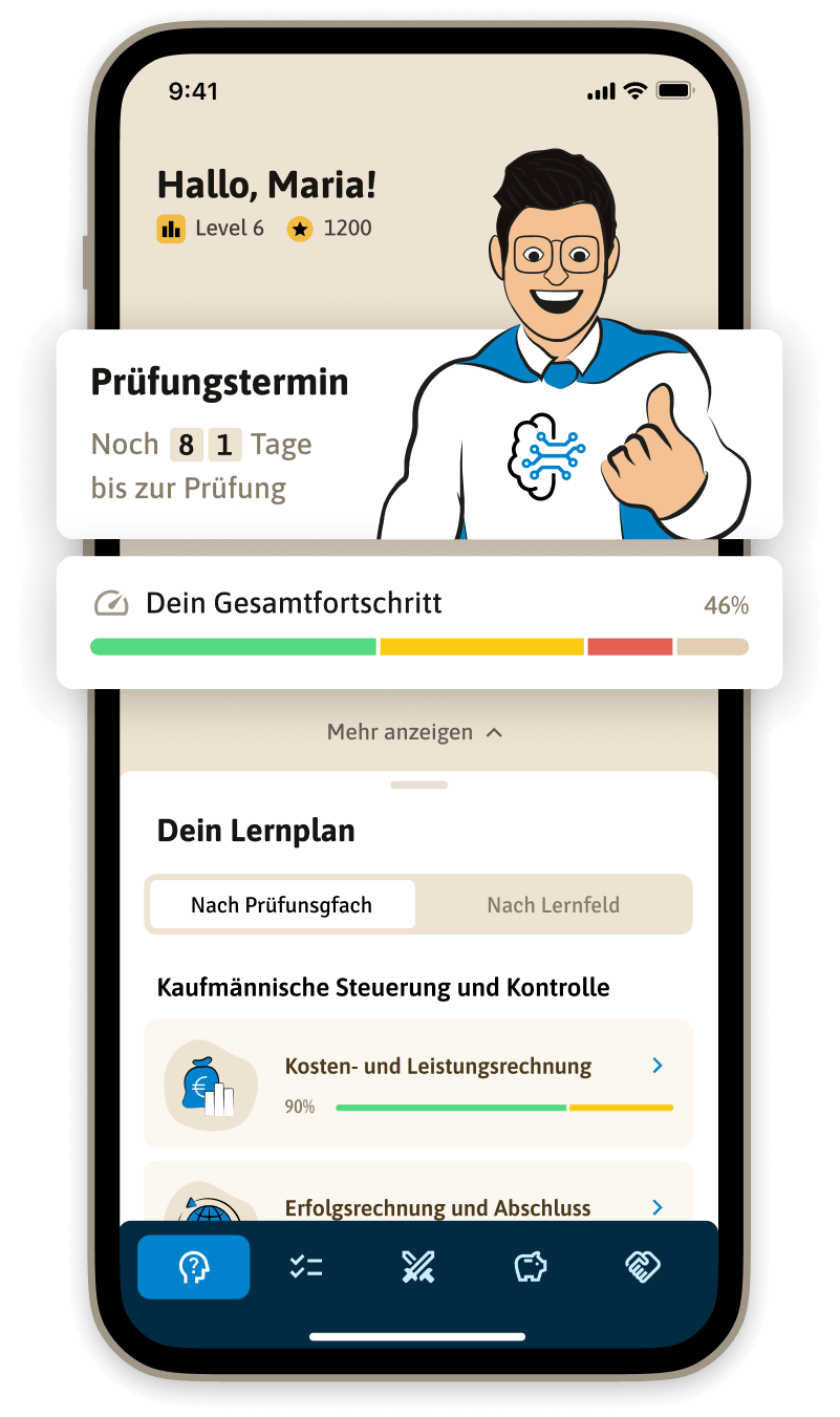 Smartphone mit eduTORIA Lern-App