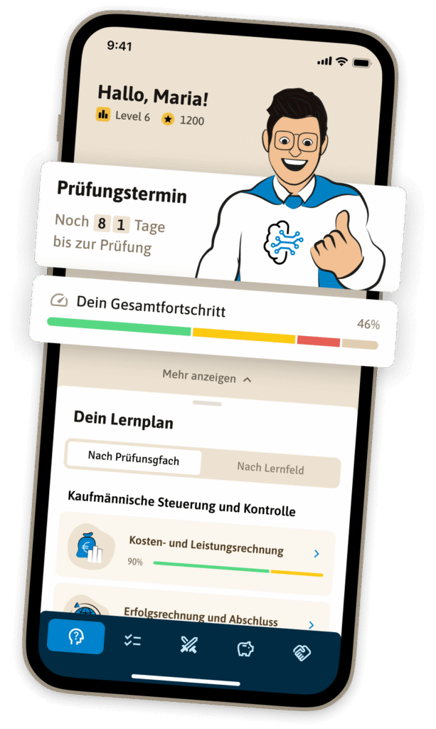 Smartphone mit eduTORIA Lern-App